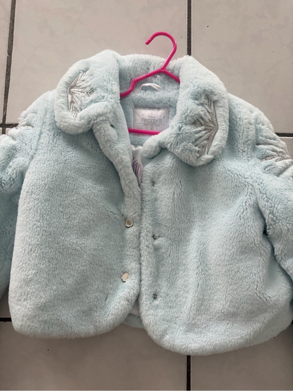 Girls' Plush Teddy Jacket in Light Blue - Cozy Everyday Coat